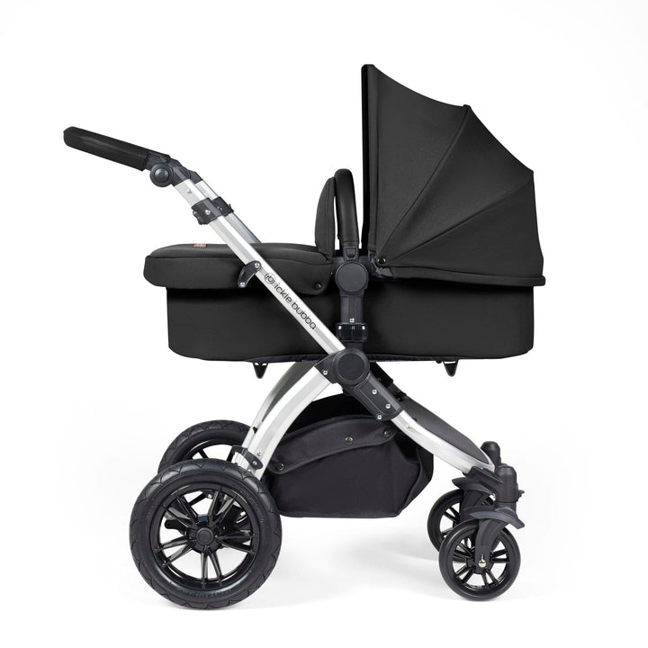 Ickle Bubba Wheels Ickle Bubba Stomp Luxe All-in-One i-Size Travel System (Stratus) with Bubba&Me - Silver / Midnight / Black