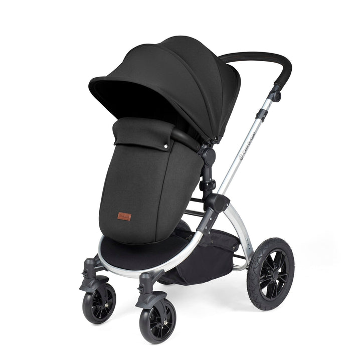 Ickle Bubba Wheels Ickle Bubba Stomp Luxe All-in-One i-Size Travel System (Stratus) with Bubba&Me - Silver / Midnight / Black