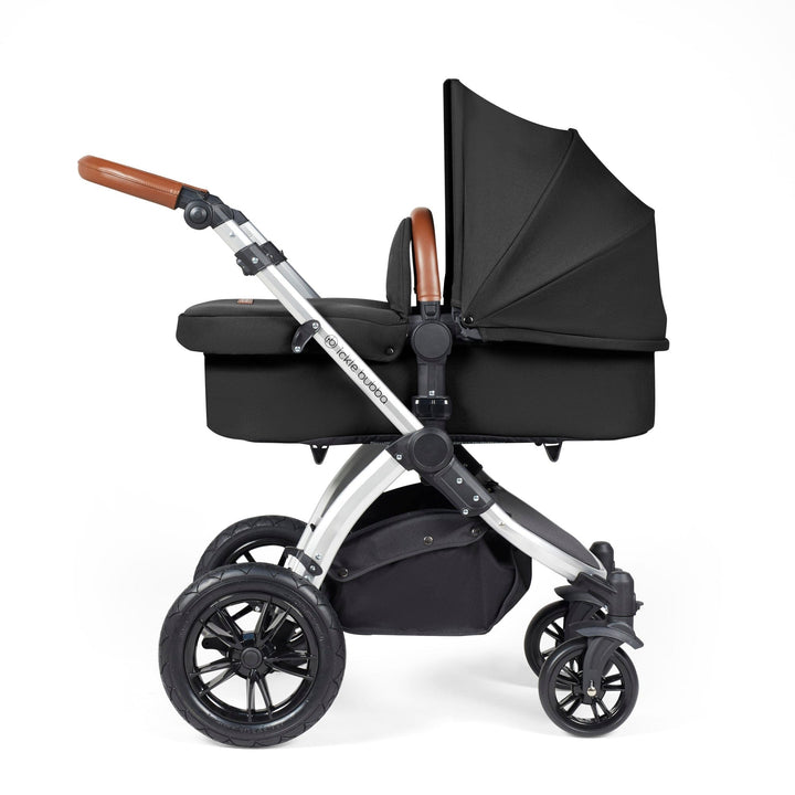 Ickle Bubba Wheels Ickle Bubba Stomp Luxe All-in-One i-Size Travel System (Stratus) with Bubba&Me - Silver / Midnight / Tan