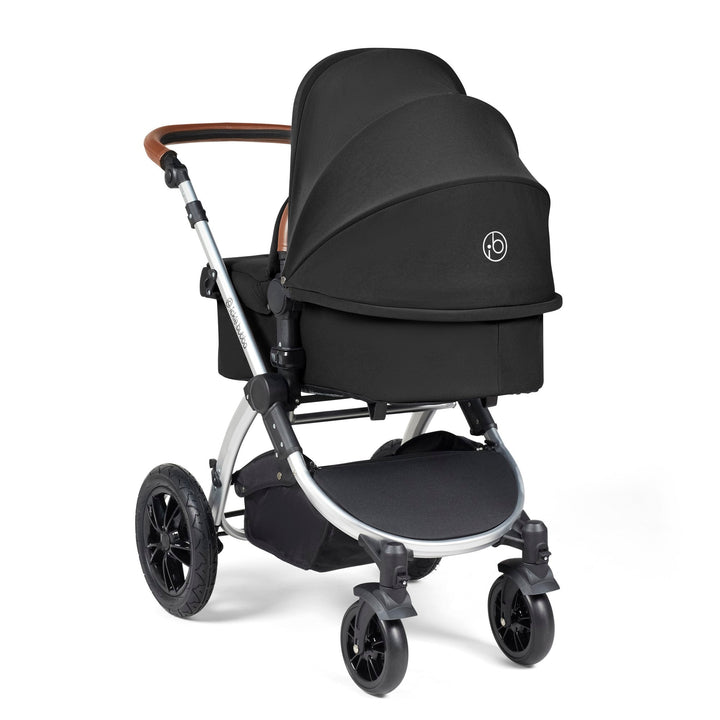 Ickle Bubba Wheels Ickle Bubba Stomp Luxe All-in-One i-Size Travel System (Stratus) with Bubba&Me - Silver / Midnight / Tan