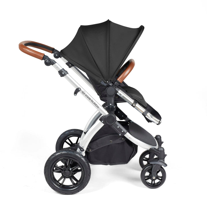 Ickle Bubba Wheels Ickle Bubba Stomp Luxe All-in-One i-Size Travel System (Stratus) with Bubba&Me - Silver / Midnight / Tan