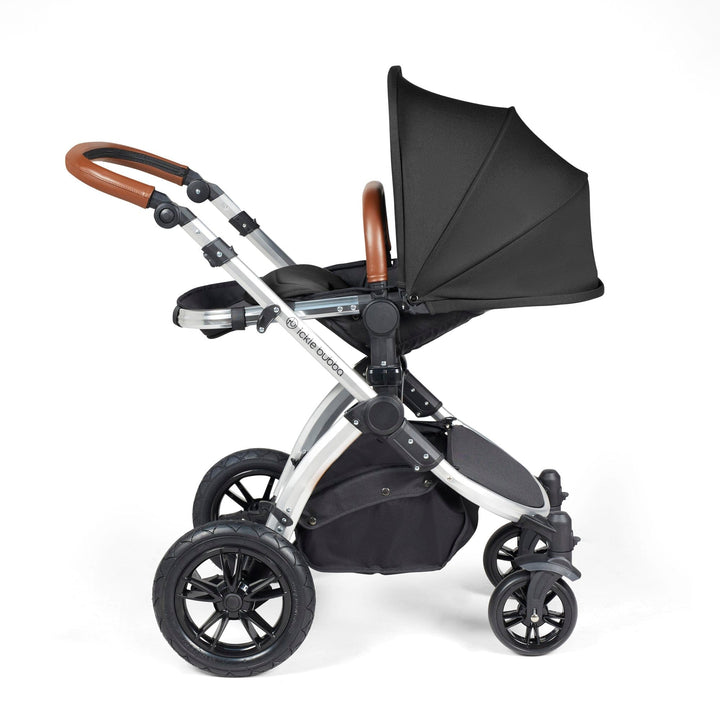 Ickle Bubba Wheels Ickle Bubba Stomp Luxe All-in-One i-Size Travel System (Stratus) with Bubba&Me - Silver / Midnight / Tan