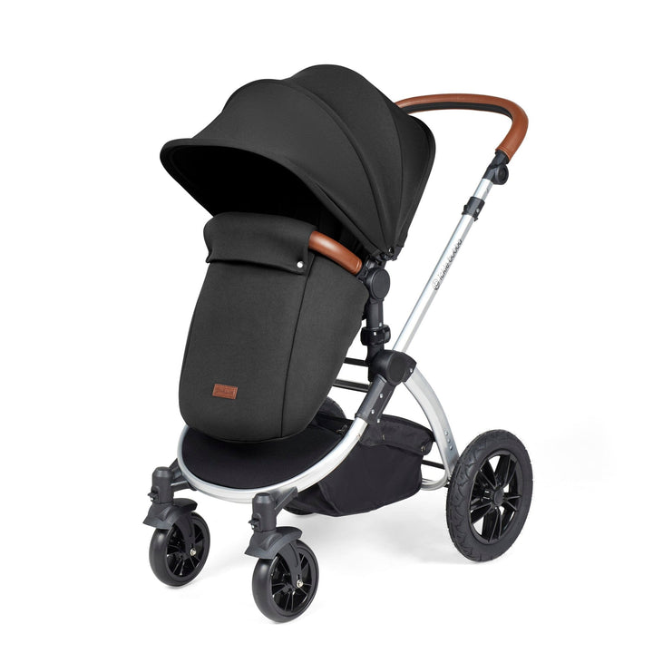 Ickle Bubba Wheels Ickle Bubba Stomp Luxe All-in-One i-Size Travel System (Stratus) with Bubba&Me - Silver / Midnight / Tan