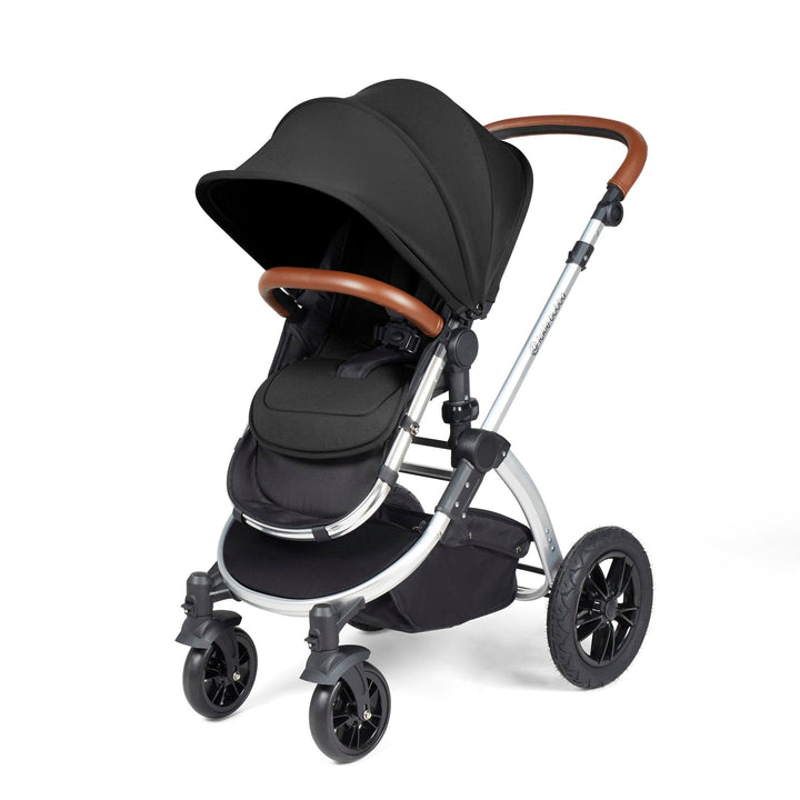 Ickle Bubba Wheels Ickle Bubba Stomp Luxe All-in-One i-Size Travel System (Stratus) with Bubba&Me - Silver / Midnight / Tan