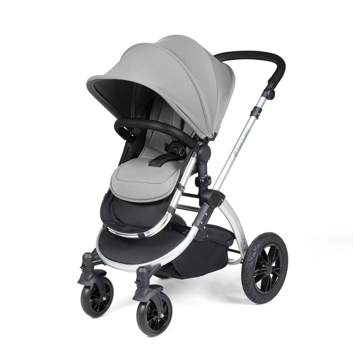 Ickle Bubba Wheels Ickle Bubba Stomp Luxe All-in-One i-Size Travel System (Stratus) with Bubba&Me - Silver / Pearl Grey / Black