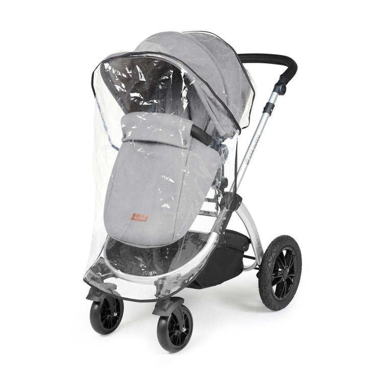 Ickle Bubba Wheels Ickle Bubba Stomp Luxe All-in-One i-Size Travel System (Stratus) with Bubba&Me - Silver / Pearl Grey / Black