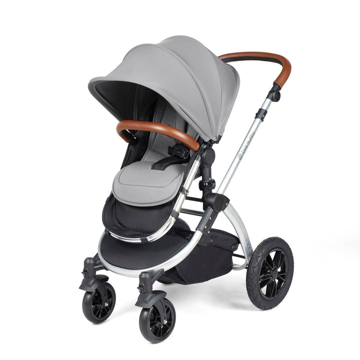 Ickle Bubba Wheels Ickle Bubba Stomp Luxe All-in-One i-Size Travel System (Stratus) with Bubba&Me - Silver / Pearl Grey / Tan