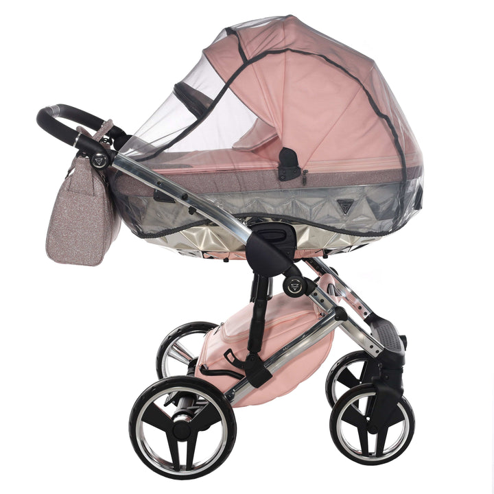 Junama prams & pushchairs Junama Handcraft 2 in 1 Pram with LED Lights - Pink Glitter