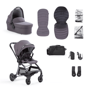 Junior Jones Prams & Pushchairs Junior Jones Aylo Luxury Bundle - Dark Slate