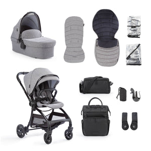 Junior Jones Prams & Pushchairs Junior Jones Aylo Luxury Bundle - Grey Marl