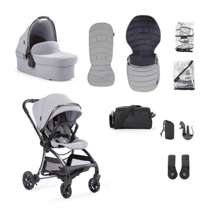 Junior Jones Prams & Pushchairs Junior Jones Aylo Luxury Bundle - Pebble Grey