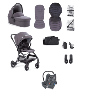 Junior Jones Travel Systems Junior Jones Aylo (Cabriofix) Car Seat Bundle - Dark Slate/Graphite