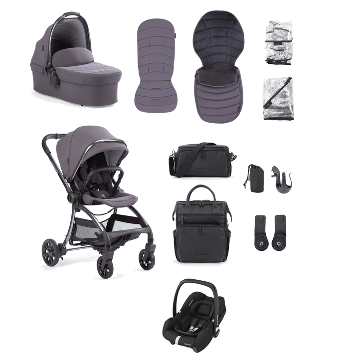 Junior Jones Travel Systems Junior Jones Aylo (Cabriofix i-Size) Car Seat Bundle - Dark Slate