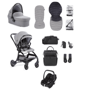 Junior Jones Travel Systems Junior Jones Aylo (Cabriofix i-Size) Car Seat Bundle - Grey Marl