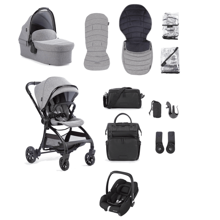 Junior Jones Travel Systems Junior Jones Aylo (Cabriofix i-Size) Car Seat Bundle - Grey Marl