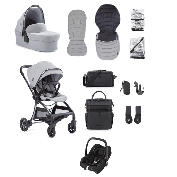 Junior Jones Travel Systems Junior Jones Aylo (Cabriofix i-Size) Car Seat Bundle - Pebble Grey