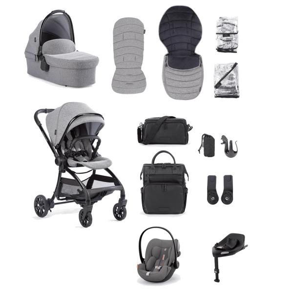 Junior Jones Travel Systems Junior Jones Aylo (Cloud G Plus) Travel System - Grey Marl/Lava Grey