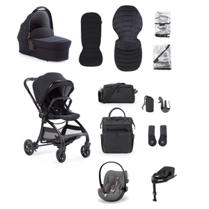 Junior Jones Travel Systems Junior Jones Aylo (Cloud G Plus) Travel System - Rich Black/Lava Grey