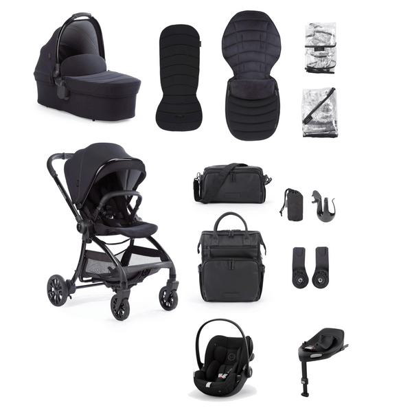 Junior Jones Travel Systems Junior Jones Aylo (Cloud G Plus) Travel System - Rich Black/Moon Black