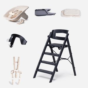 KAOS Home Equipment KAOS Klapp Highchair Complete Bundle - Charcoal Black