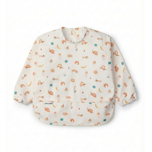 Loulou Lollipop Bibs Loulou Lollipop Long Sleeve Bib - French Breakfast