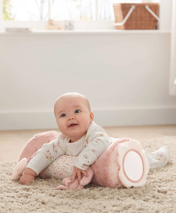 Mamas and Papas TOYS Mamas & Papas Tummy Time Roll -  Welcome to the World, Bunny Pink