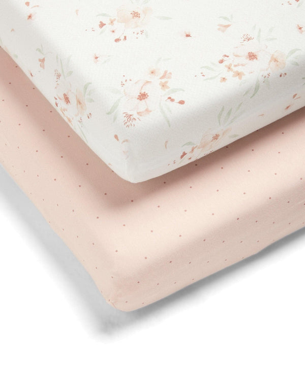 Mamas & Papas Bedding Mamas & Papas Cotbed Fitted Sheets (2 Pack) - Floral