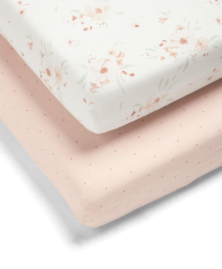 Mamas & Papas Bedding Mamas & Papas Cotbed Fitted Sheets (2 Pack) - Floral