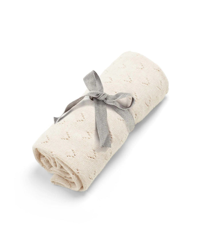 Mamas & Papas Blankets Mamas and Papas Knitted Blanket - Born to be Wild - Oatmeal Pointelle