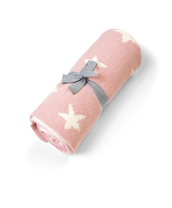 Mamas & Papas Blankets Mamas & Papas Chenille Blanket - Pink Star