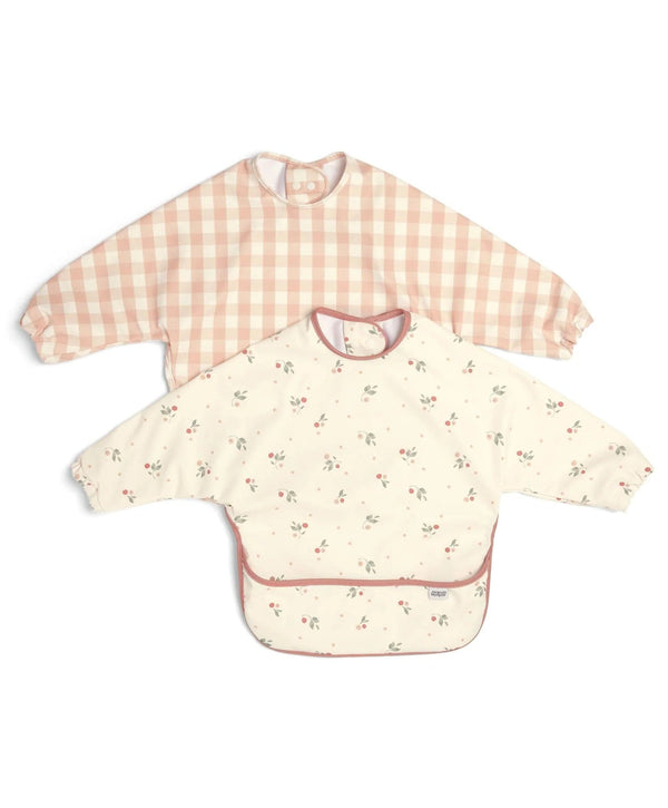 Mamas & Papas Clothing Mamas & Papas Long-sleeved Bibs (2 Pack) - Berry Picnic