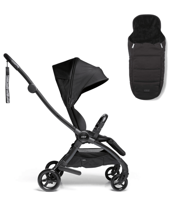 Mamas & Papas compact strollers Mamas and Papas Airo Stroller with Footmuff  - Black