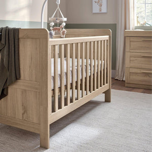 Mamas & Papas NURSERY FURNITURE Mamas & Papas Atlas 2pc Furniture Set - Light Oak inc Mattress