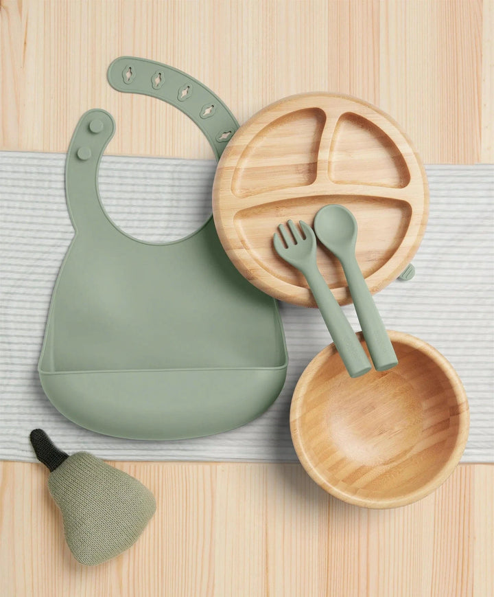 Mamas & Papas Nursing & Feeding Mamas & Papas First Mealtime Bamboo Set - Kiwi
