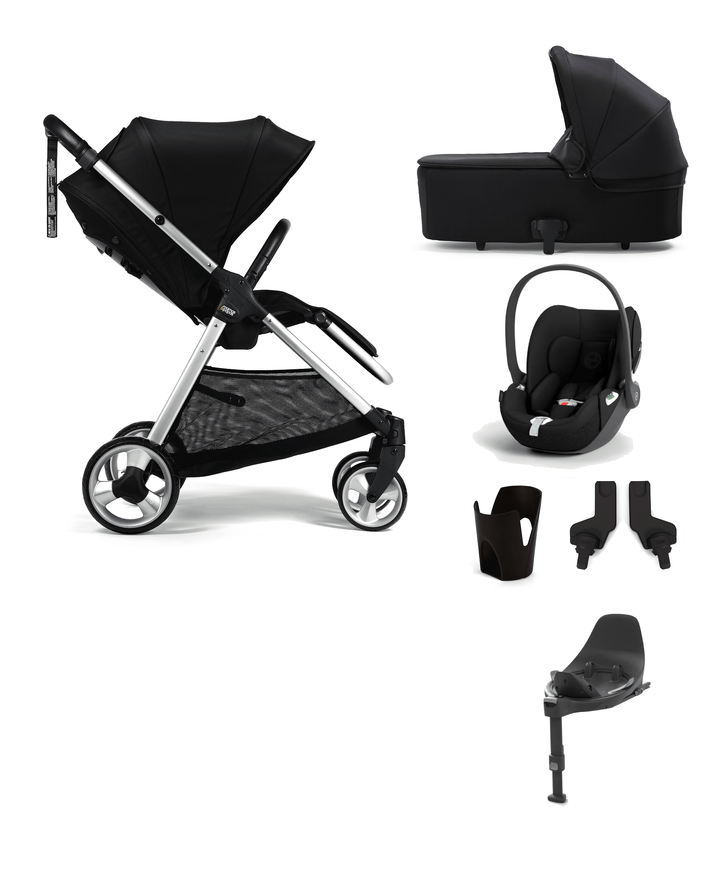 Mamas & Papas Travel Systems Mamas & Papas Flip XT2, Cloud T (6 Piece) Travel System - Black