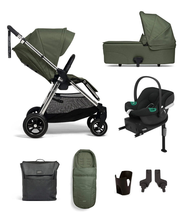 Mamas & Papas Travel Systems Mamas & Papas Flip XT3, 8Pc Aton B2 Travel System - Juniper