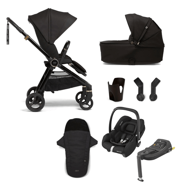 Mamas & Papas Travel Systems Mamas & Papas Strada, Cabriofix i-Size (7 Pc) Travel System - Black Diamond