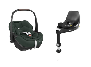Maxi Cosi Car Seat & Base Maxi Cosi Pebble 360 PRO 2 Car Seat (NON-Slide) and Base - Twillic Green