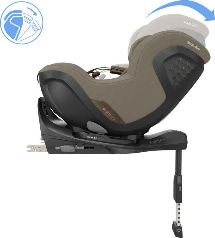 maxi cosi slidetech Maxi Cosi Pearl Slide Pro i-Size Car Seat Authentic Truffle