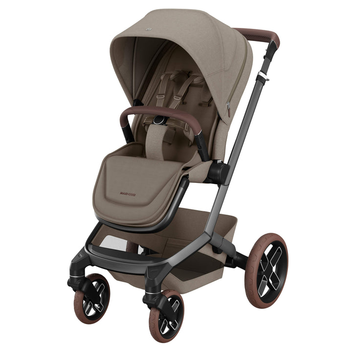 Maxi Cosi Prams & Pushchairs Maxi Cosi FAME 10 Piece Premium Bundle - Twillic Truffle (with Brown Wheels)