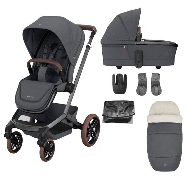 Maxi Cosi Prams & Pushchairs Maxi Cosi FAME 7 Piece Essential Bundle - Twillic Graphite