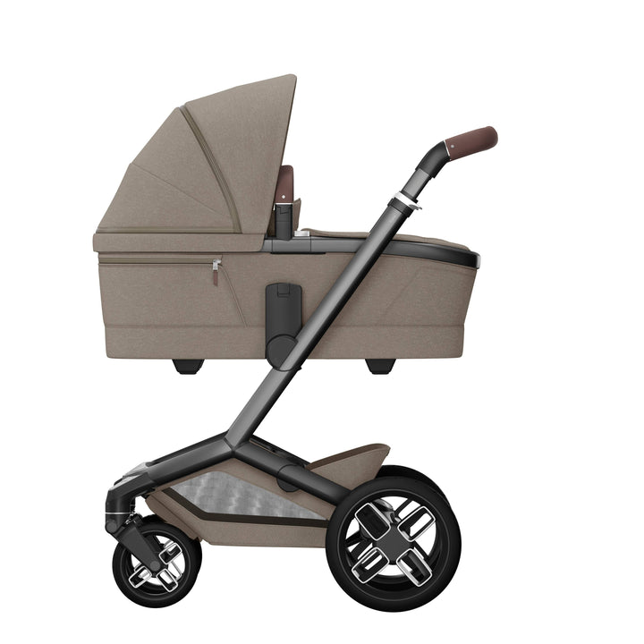 Maxi Cosi Prams & Pushchairs Maxi Cosi FAME 7 Piece Essential Bundle - Twillic Truffle (with Black Wheels)