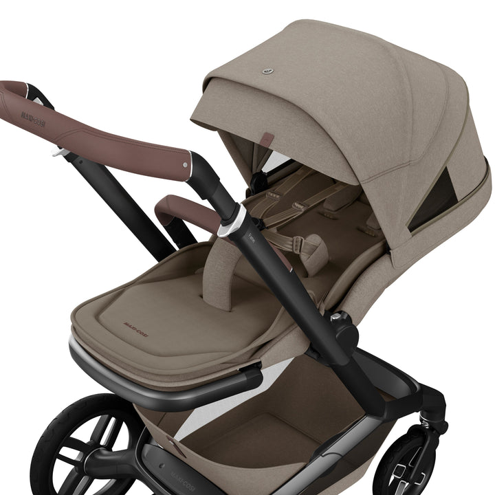 Maxi Cosi Prams & Pushchairs Maxi Cosi FAME 7 Piece Essential Bundle - Twillic Truffle (with Black Wheels)