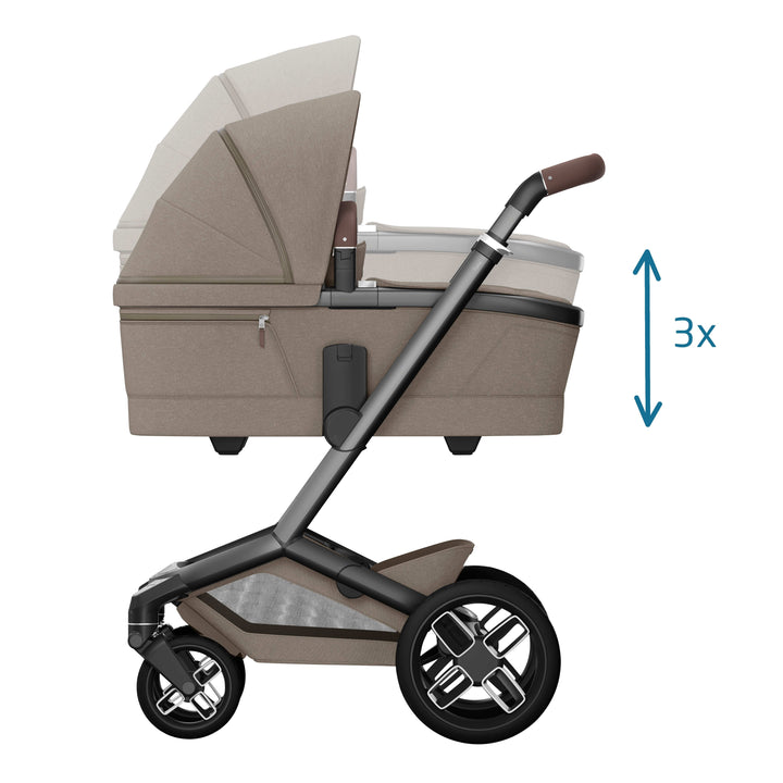 Maxi Cosi Prams & Pushchairs Maxi Cosi FAME 7 Piece Essential Bundle - Twillic Truffle (with Black Wheels)