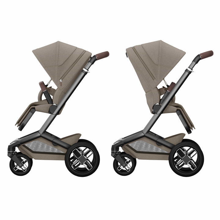 Maxi Cosi Prams & Pushchairs Maxi Cosi FAME 7 Piece Essential Bundle - Twillic Truffle (with Black Wheels)