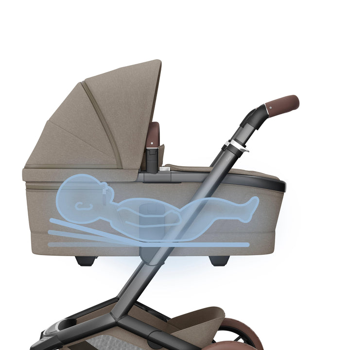 Maxi Cosi Prams & Pushchairs Maxi Cosi FAME Pushchair - Twillic Truffle (with Brown Wheels)