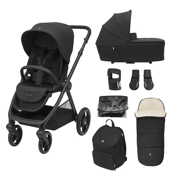 Maxi Cosi Prams & Pushchairs Maxi Cosi Oxford Pushchair 7 Pieces Essential Bundle - Twillic Black