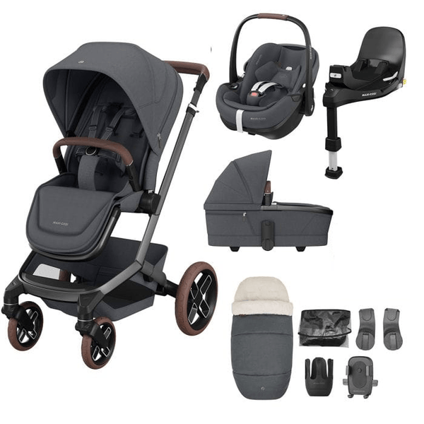 Maxi Cosi Travel Systems Maxi Cosi FAME 10 Piece Premium Bundle - Twillic Graphite