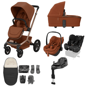 Maxi Cosi Travel Systems Maxi Cosi Fame (10 Piece) Premium Family Travel System - Copper Terra