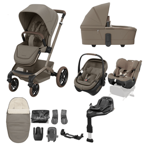 Maxi Cosi Travel Systems Maxi Cosi Fame (10 Piece) Ultimate Family Travel System - Oak Truffle